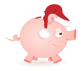Natale risparmio con salvadanaio