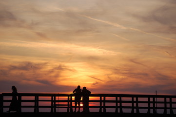 Fototapeta na wymiar Sunset from the bridge