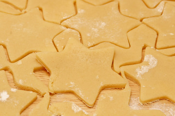 Keksteig in Sternform