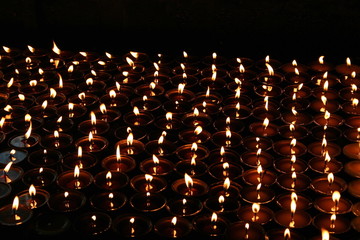 Bougies de prière à Swayanbunath