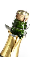 Champagne bottle neck and cork