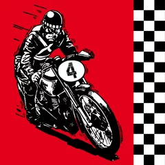 Fotobehang moto moto retro vintage klassiek vectorillustratie © alvaroc