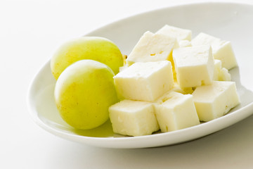 cheese and grapes