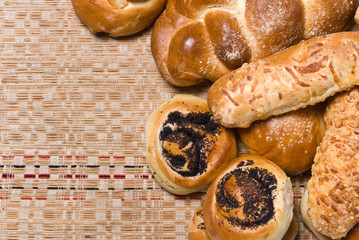 assortment of baked bread