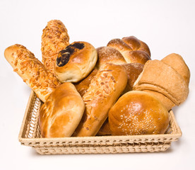 assortment of baked bread