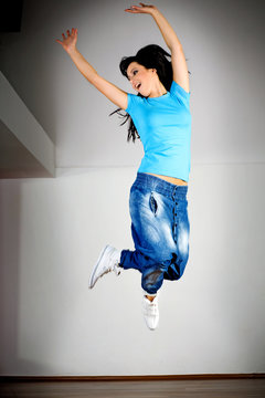 Jumping woman