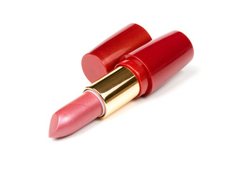 Obraz premium Bright feminine pomade on white background