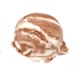 Chocolate ice cream scoop