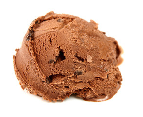 Chocolate ice cream scoop