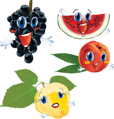 Cartoon fruits