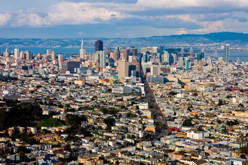 Crédence de cuisine en verre imprimé San Francisco San Francisco from above