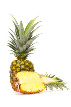 pineapples on white