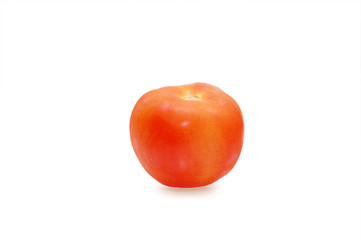 Red tomato isolated on the white background