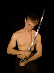 Mann mit Schwert