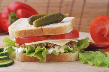 sandwich with  cutlet