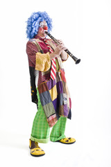 clown and clarinet