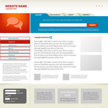 Web site design template.