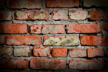 Background. Old brick wall