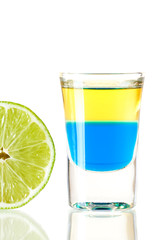 Shot cocktail collection: Blue Tequila