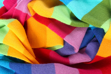 multicolored wool scarf  texture