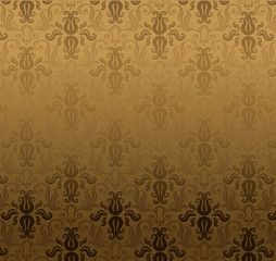 Luxury brown ornamental pattern