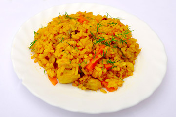 rice with green peas