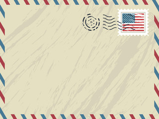 american airmail envelope - obrazy, fototapety, plakaty