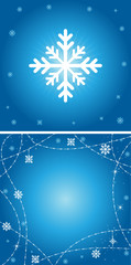 Christmas (New Year) snowflake card. vector