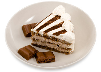 Delicious cake. Close-up.