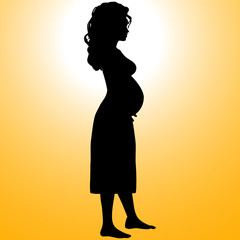 pregnant woman vector illustration