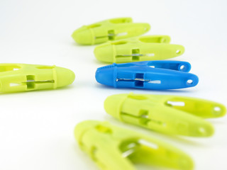 Composition from color clothes-pegs