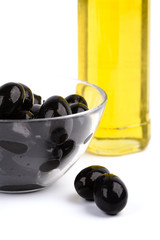 black olives and oil