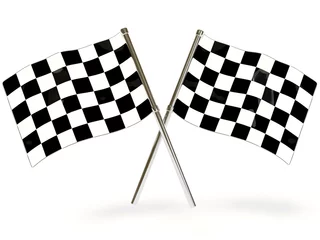 Abwaschbare Fototapete F1 Sportflagge