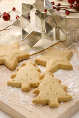 Assorted Christmas biscuits.