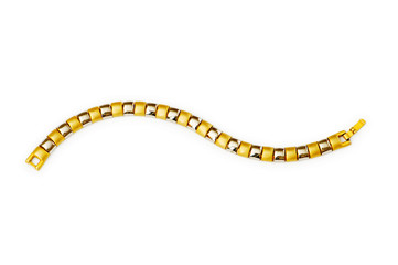 Golden chain isolated on the white background