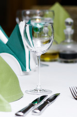 Wine glasses on the table - shallow depth of field