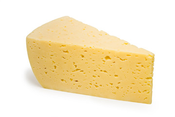 Cheese  on white background