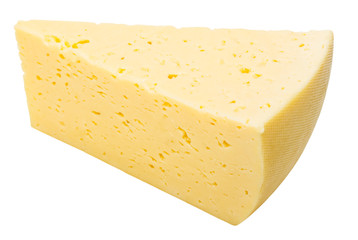 Cheese on white background