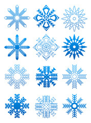 Set of snowflakes
