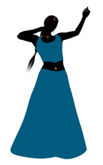 Female Belly Dancer Silhouette