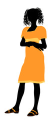 Fashionable Girl Illustration Silhouette4