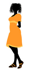 Fashionable Girl Illustration Silhouette4