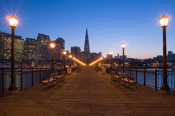 Fotobehang San Francisco Waterfront at night © Andy