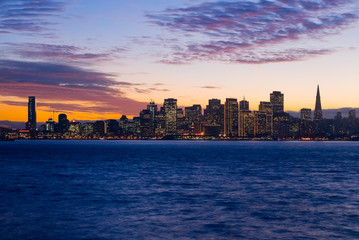 Fototapeta na wymiar San Francisco after sunset