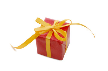 Box with gifts isolated on white background