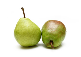 Two green pears