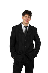 Portrait of a successful business man isolated on white