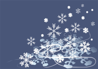 śnieg kartka świąteczna - obrazy, fototapety, plakaty
