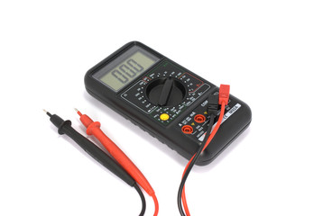 digital multimeter on white background