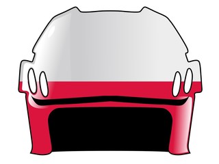 hockey helmet in colors of Poland